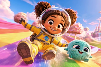 create 3d kids animation, 3d pixar style cartoon video, ai kids video animation
