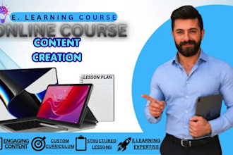 create professional elearning content, training w materials