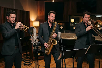 record a professional live brass horn section with trumpet saxophone