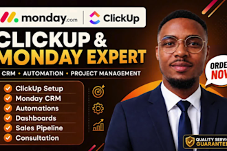 do clickup project management monday crm monday com as monday and clickup expert