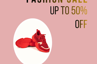 design eye catching sale banners posters and business cards
