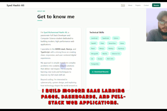 build a modern saas website and full stack web app using nextjs