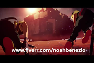2d animated music video, 2d cartoon animation, 2d short film, anime fight game