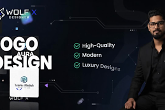 design a premium modern high contrast logo for your brand