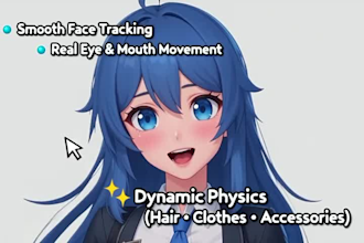 design advance rigging live 2d vtuber model anime art style stream avatar studio