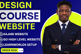 design kajabi course website, thinkific, learnworlds, gohighlevel course website