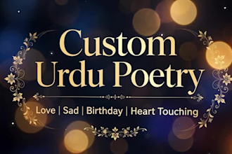 write custom urdu poetry, love poetry and heart touching sad shayari