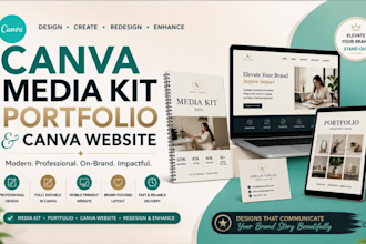 design create canva media kit redesign canva portfolio enhance canva website