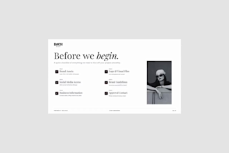 create canva client onboarding packet welcome guide pricing service brochure