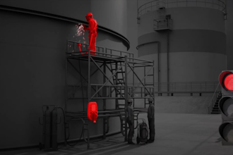 do industrial safety process explosion video accidental simulation 3d animation