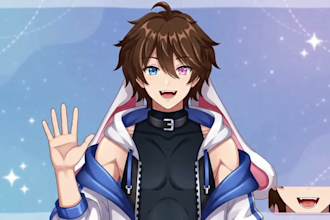design and rig live2d vtuber model male and female vtuber model in anime style