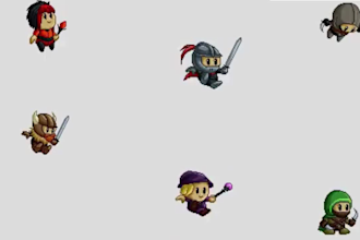 custom animated pixel art character sprites and rpg sprite sheets for your game