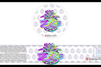 create cannabis and cbd hemp jar label
