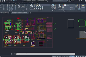 draw autocad 2d floor plans, house plans and blueprints