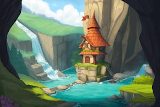 create professional environment concept art for games