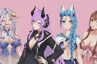 rig live2d vtuber model and rigging v tuber vtuber rigging 2d vtuber model rig