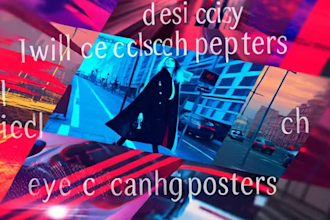 design menu poster and business shop poster in canva