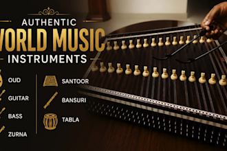 record authentic oud, guitar, bass, zurna, santoor, bansuri and tabla tracks