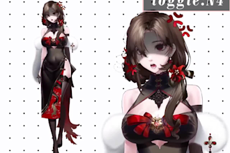 design live 2d vtuber model, anime vtuber avatar and vtuber rigging commissions
