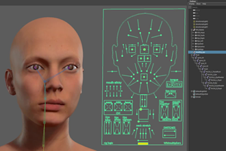 make 52 arkit blendshapes, 52 apple arkit and 3d rigging in blender, maya, c4d