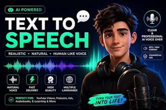 create natural ai text to speech voice over in english