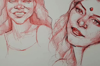 draw rough pencil sketch