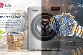 do realistic ai amazon product photography or photoshoot with or without model