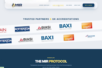 build a modern plumbing heating and boiler service website