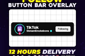 create tiktok follow button animation