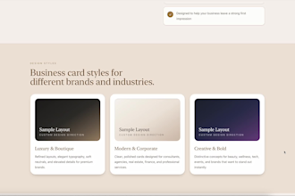 design a custom business card for your brand
