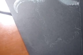 drawing a terrifying and mysterious portrait