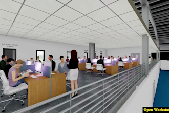 create 3d industrial animation factory walkthrough manufacturing plant visual