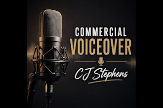 record a professional commercial voice over for ads and narration