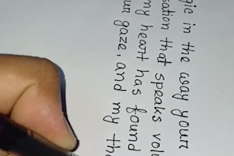 write a neat and clean letter for your beloved ones