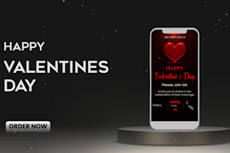 create valentines day party invitation in video