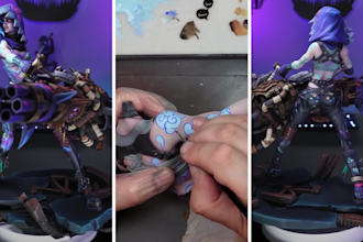 3d print and paint custom anime figure miniature character for resin 3d printing
