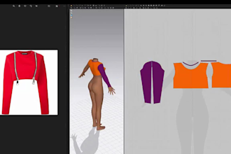 do 3d cloth garment mesh design in clo3d marvelous designer for second life imvu