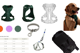 create pet accessories tech pack, dog wear design