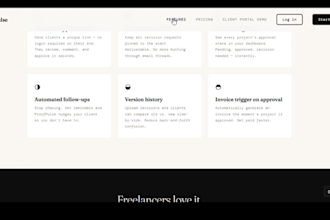 build a professional client approval website for freelancers