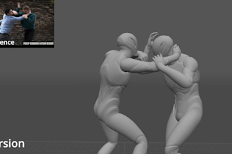 create realistic 3d action and combat character animation
