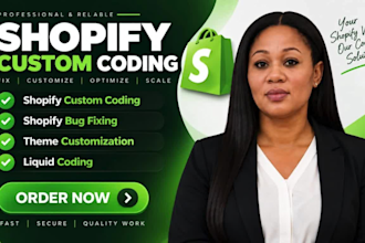 do shopify custom coding shopify bug fixing theme customization liquid coding