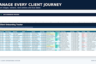 build a client onboarding and payment tracker in excel