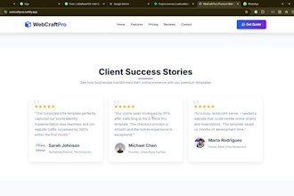 build a professional  website using HTML CSS jquery and javascript