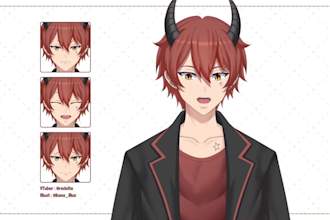 create a unique pngtuber model or gacha vtuber for beginner streamers