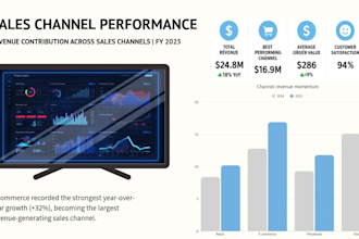 create business infographics, dashboards and data visualization presentations