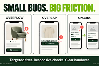fix shopify mobile responsive issues and layout bugs