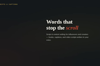 make impressive scripts for you