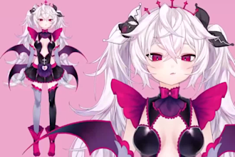 draw and rig 2d vtuber model vtuber model live2d vtuber 2d anime vtuber rigging