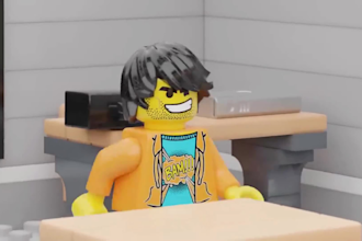 create lego animation videos and realistic 3d lego renders for you