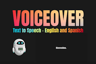 create a realistic ai voice over from your script in english or spanish